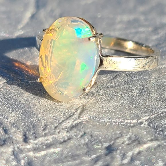 JewelrybyJohmM  on Etsy Jewelry - COPY-Ethiopian Opal Ring Size 7 Sterling Silver-Opal Jewelry-Opal Stone-Birth…